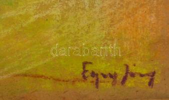 Egry jelzéssel: Vitorlás, pasztell, papír, üvegezett keretben, 24×34 cm