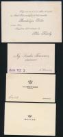 cca 1899-1937 8 db névjegykártya(Benkő Endre főjegyző, Ny. Szabó Ferenc polgármester, Dr. Berckhardt Sándor, Nemeskürthi Bakó Oszkár, stb.)