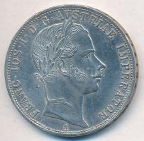 Ausztria 1860A 1Fl Ag "Ferenc József" T:1-,2 
Austria 1860A 1 Florin Ag "Franz Josep...