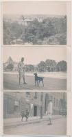 1931 Budapest XII. Kilátás a Németvölgyi út 6. szám alól, Királyhágó tér - 3 db régi photo képeslap / 3 photo postcards from 1931