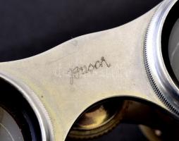 Busch gyögyház berakásos színházi távcső, jelzett, fogórész hiányzik, jó állapotban, működik, tartó ...