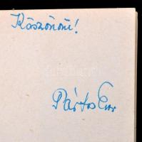 Pártos Erzsi: Köszönöm! ... Bp., 1941, Szerzői kiadás. Kiadói papírkötés. Első kiadás. A szerző álta...