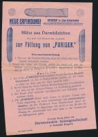 cca 1910 Szabadka, Darmindustrie Actiengesellschaft - A Pariser szalámi német nyelvű reklámos szórólapja
