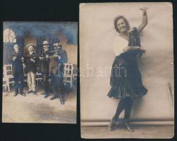 cca 1900-1930 8 db amatőr és gyermek színházi fotó, 11x8 és 17x23 cm közti méretben