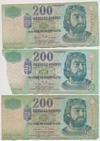 1998-2006. 200Ft (7x) T:III,III-,IV kettőn nagyobb hiány