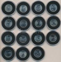 Amerikai Egyesült Államok 1999-2004. 25c Cu-Ni "50 állam negyeddollárosok" (15xklf)  T:1-,...