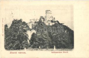 Zboró, Zborov; várromok. Divald Adolf 24. / castle / Schlossruine