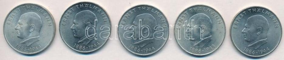 NDK 1971A 20M "Ernst Thälmann" (5x) T:1-,2 GDR 1971A 20 Mark "Ernst Thälmann" (5...