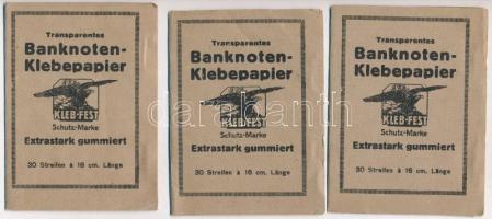 Kleb-Fest Átlátszó bankjegy ragasztó papír, 30x16cm hosszú csík, eredeti kiszerelésben (3x)