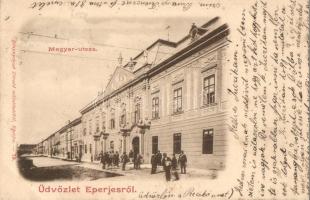 Eperjes, Presov; Magyar utca. Divald / street