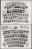 7 db tablófotó a Bólyai János technikumból, 18x24 és 22,5x28 cm közötti méretben