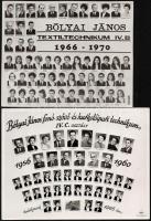 7 db tablófotó a Bólyai János technikumból, 18x24 és 22,5x28 cm közötti méretben