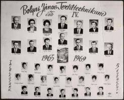 7 db tablófotó a Bólyai János technikumból, 18x24 és 22,5x28 cm közötti méretben