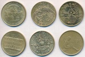 Olaszország 1980R 200L Al-Br "FAO / Nemzetközi Nő Év" + 1990R 200L Al-Br "Spada Palot...