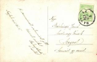 1911 Nagylak, Nadlac; Kövesdi színház és dalárda, katonai pihenőkörlet, borozó katonák / Hungarian w...