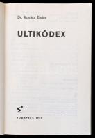 Dr. Kovács Endre: Ultikódex. Bp., 1981, Medicina Könyvkiadó. Kiadói papírkötés