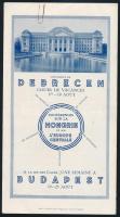 cca 1930 Budapestet, Debrecen népszerűsítő utazási prospektus