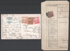 1914-1916 1 db képeslap és 1 db kivágás