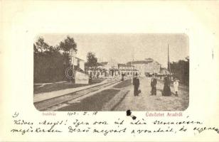 Arad, indóház, vasútállomás / railway station