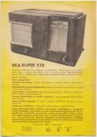 1937 EKA rádióprospektus, képekkel illusztrált, árakkal, leírással