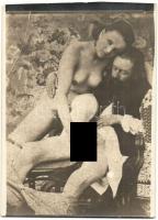 Vintage pornographic photo postcard (cut)