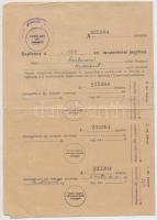 1944 Szentendre, 8. honvéd bevonulási központ által kiállított leszerelési jegy