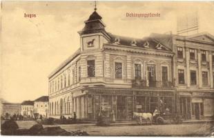 Lugos, Lugoj; Dohánytőzsde, Németh, Klein és Stohr üzlete / tobacco shop, shops (Rb)