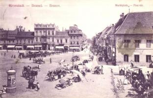 Brassó, Kronstadt, Brasov; Piac tér / Marktplatz / market square (fl)