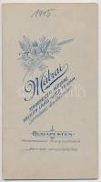1915 Önkéntes karpaszományos egészalakos portréja, keményhátú fotó Mátrai budapesti műterméből, 21×1...