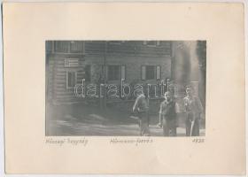 1938 3 db turista fotó a Kőszegi hegységből: Írott kő, Hörmann forrás. Kartonra ragasztva, 8x13,5 cm