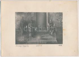 1938 3 db turista fotó a Kőszegi hegységből: Írott kő, Hörmann forrás. Kartonra ragasztva, 8x13,5 cm