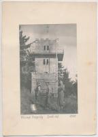 1938 3 db turista fotó a Kőszegi hegységből: Írott kő, Hörmann forrás. Kartonra ragasztva, 8x13,5 cm