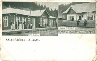 Palánka, Palanca; Gara Palanca, Locuinta Sefului de Gara / railway station, house, floral (EB)