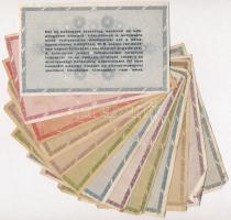 1946. 13db-os vegyes adópengő bankjegy tétel, közte fordított címeres T:III,III-