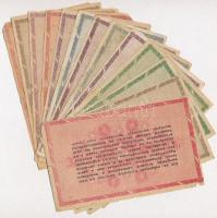 1946. 13db-os vegyes adópengő bankjegy tétel, közte fordított címeres és "amelyekNEK" T:II...