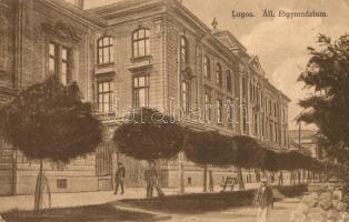 Lugos, Lugoj; Állami főgimnázium, építkezés / grammar school, construction (Rb)