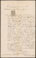 1858, 1868 Győr, Moson megyei okmányok 7kr és 15kr C.M. okmánybélyegekkel, 3 db