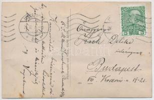 cca 1910 Katona portréja, fotólap, postán megküldve, 14×9 cm