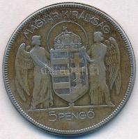 1930. 5P Ag "Horthy jobbra" T:3
Adamo P8