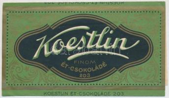 cca 1930 Koestlin csokipapír 16x9 cm
