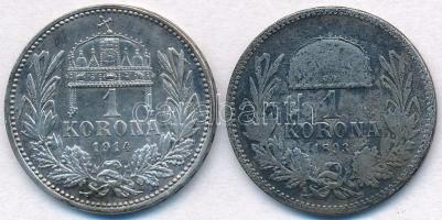 1893KB-1914KB 1K Ag "Ferenc József" (2x) T:2,2-,3