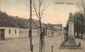 Zdánice, Námestí / square, monument (cut)