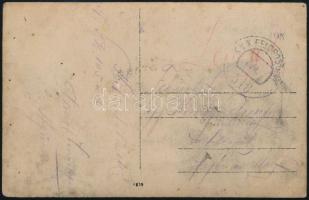 cca 1914-1918 Arad, kitüntetési ceremónia a 105. gyalogezrednél, postán megküldve, 9×14 cm