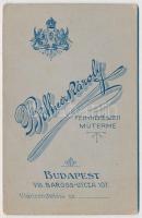 Lövészbojtos katona portréja, keményhátú fotó Bittner Károly budapesti műterméből, 11×7 cm