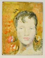 Gadányi jelzéssel: Női arc. Tempera, farost, 48×36 cm