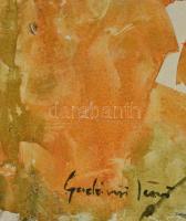 Gadányi  jelzéssel: Női arc. Tempera, farost, 48×36 cm