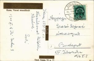 Kassa, Kosice; Városi strandfürdő / spa + "BUDAPEST-KASSA" mozgóposta