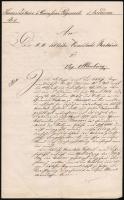 1839 Pápa, Kaiser Nicolaus 5. Curessier Regiment által a mosonmagyaróvári hatósághoz címzett irat