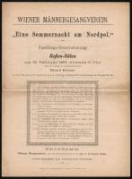 1897 Wiener Männersangverein Eine Sommernacht am Nordpol című farsangi műsorának részletes programja