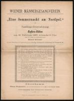 1897 Wiener Männersangverein "Eine Sommernacht am Nordpol" című farsangi műsorának részletes programja